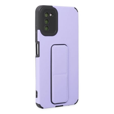 Samsung Galaxy A03s Kılıf Mega Standlı Silikon - Lila