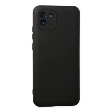 Samsung Galaxy A03 Kılıf Nano İçi Kadife Silikon - Siyah