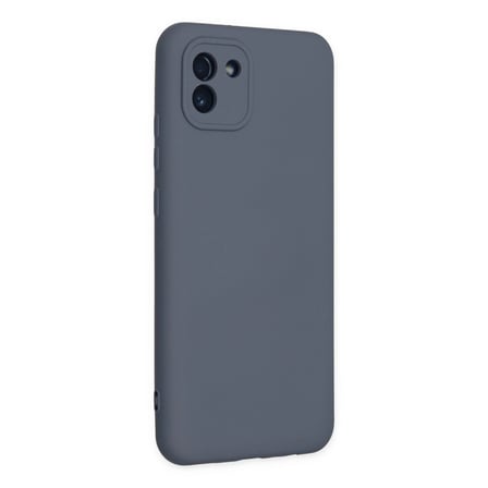 Samsung Galaxy A03 Kılıf Nano İçi Kadife Silikon - Gri