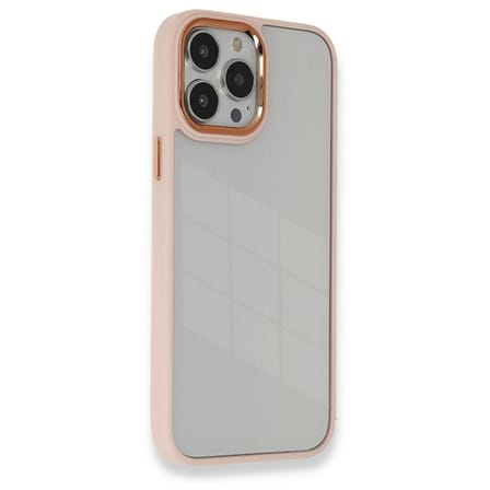 Apple İphone 14 Pro Max Kılıf Dora Kapak - Pudra