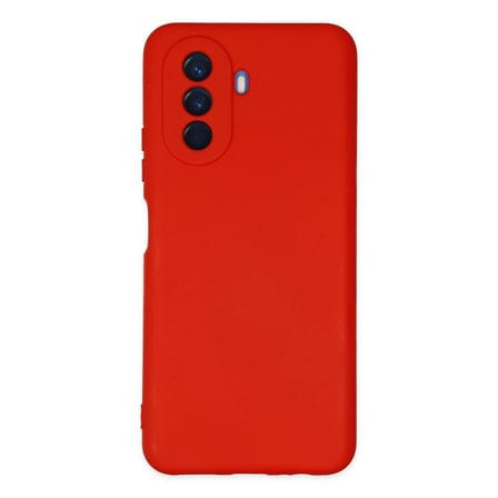 Huawei Nova Y70 Kılıf Nano İçi Kadife Silikon - Kırmızı
