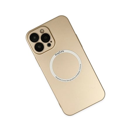 Apple İphone 14 Pro Kılıf Jack Magneticsafe Lens Silikon - Gold
