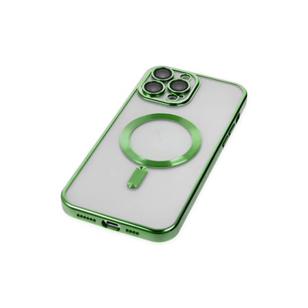 Apple Uyumlu İphone 14 Pro Kılıf Kross Magneticsafe Kapak - Koyu Yeşil
