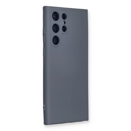 Samsung Galaxy S23 Ultra Kılıf Nano İçi Kadife Silikon - Gri