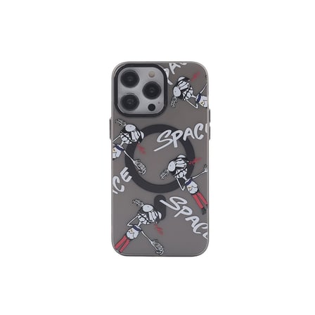 Apple İphone 12 Pro Max Kılıf Apollo Magneticsafe Desenli Kapak - Apollo Siyah - 3