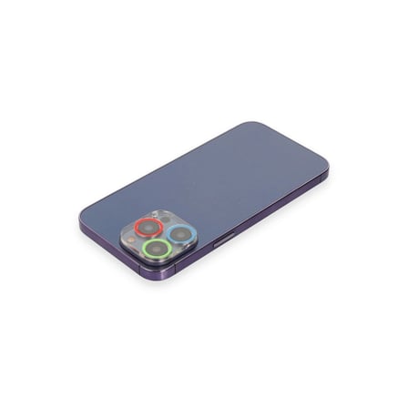 Apple İphone 13 Pro Renkli Kamera Lens Koruma Cam - Mavi-yeşil
