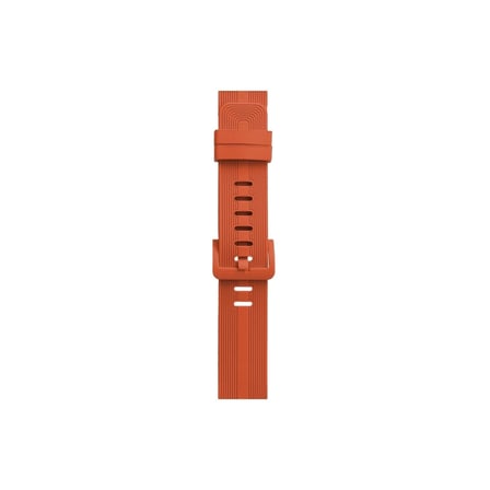 Apple Watch 38mm Kr408 Çizgili Silikon Kordon - Turuncu