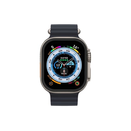 Apple Watch Ultra 49mm Alüminyum Kasa Cam Ekran Koruyucu - Siyah