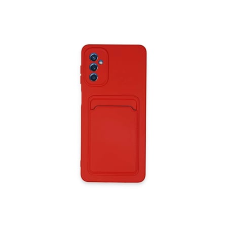 Samsung Galaxy A14 4g Kılıf Kelvin Kartvizitli Silikon - Kırmızı