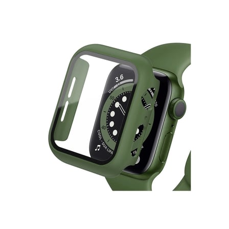 Apple Watch Ultra 49mm Camlı Kasa Ekran Koruyucu - Koyu Yeşil