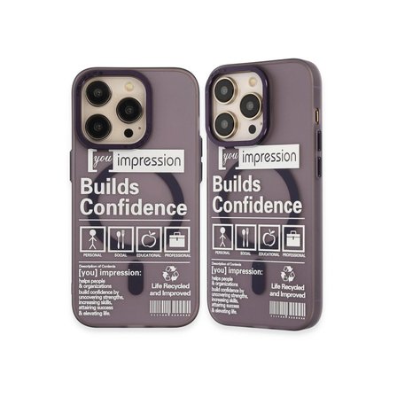 Apple İphone 14 Pro Kılıf Apollo Magneticsafe Desenli Kapak - Apollo Mor - 6