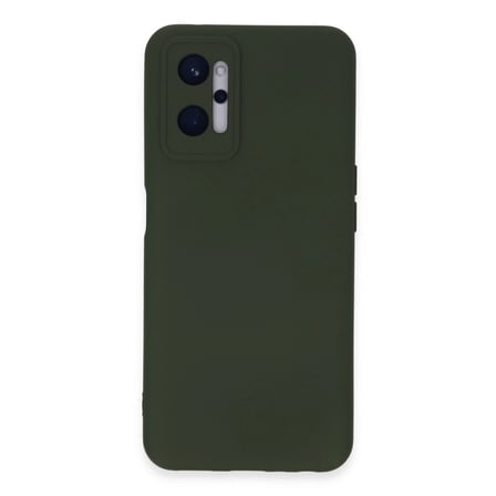 Realme 9i 4g Kılıf Nano İçi Kadife Silikon - Koyu Yeşil