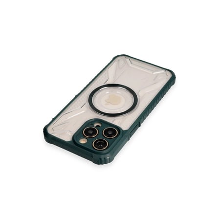 Apple İphone 13 Pro Kılıf Prag Magneticsafe Kapak - Koyu Yeşil