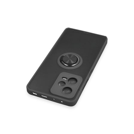 Xiaomi Redmi Note 12 5g Kılıf Montreal Yüzüklü Silikon Kapak - Siyah