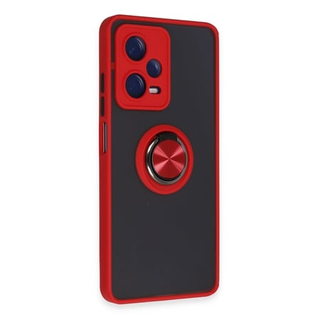 Xiaomi Redmi Note 12 Pro 5g Kılıf Montreal Yüzüklü Silikon Kapak - Kırmızı