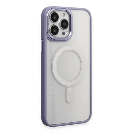 Apple İphone 15 Pro Max Kılıf Room Magneticsafe Silikon - Lila