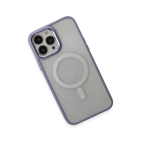 Apple İphone 15 Pro Max Kılıf Room Magneticsafe Silikon - Lila