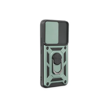 Samsung Galaxy S23 Kılıf Pars Lens Yüzüklü Silikon - Yeşil