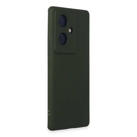 Vivo V29 Lite Kılıf Nano İçi Kadife Silikon - Koyu Yeşil