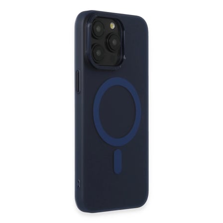Apple İphone 15 Pro Max Kılıf Lodos Magneticsafe Mat Kapak - Mavi