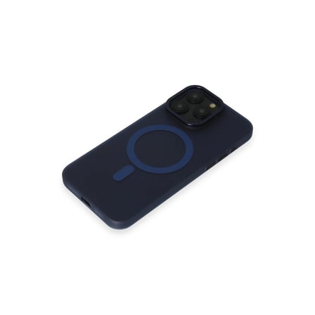 Apple İphone 15 Pro Max Kılıf Lodos Magneticsafe Mat Kapak - Mavi