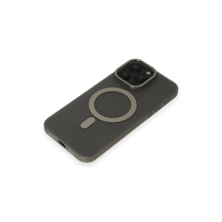 Apple İphone 15 Pro Max Kılıf Lodos Magneticsafe Mat Kapak - Titan Gri