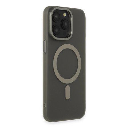 Apple İphone 15 Pro Kılıf Lodos Magneticsafe Mat Kapak - Titan Gri