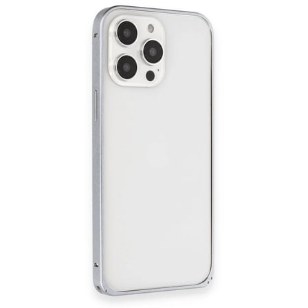 Joko Apple İphone 15 Pro Max Metal Bumper Mat Kapak - Gri