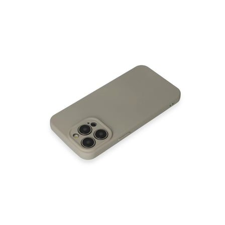 Apple Uyumlu İphone 15 Pro Max Kılıf Nano İçi Kadife Silikon - Beyaz Titanyum