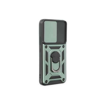 Samsung Galaxy S24 Kılıf Pars Lens Yüzüklü Silikon - Yeşil