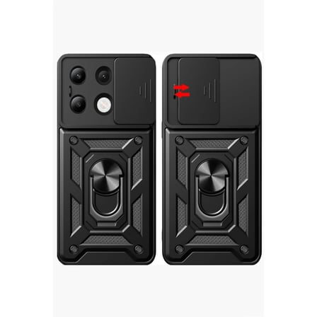 Xiaomi Redmi Note 13 4g Kılıf Pars Lens Yüzüklü Silikon - Lacivert
