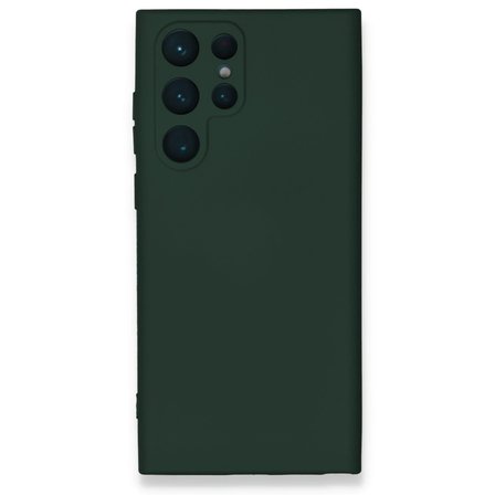 Samsung Galaxy S24 Ultra Kılıf Nano İçi Kadife Silikon - Koyu Yeşil