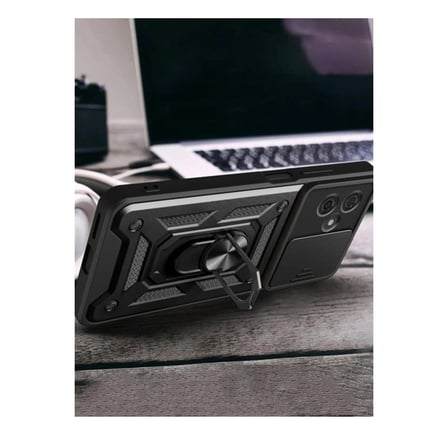 Xiaomi Redmi Note 13 Pro Plus Kılıf Pars Lens Yüzüklü Silikon - Kırmızı