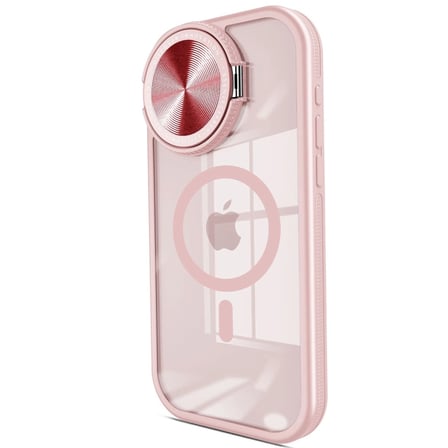 Apple İphone 14 Pro Max Kılıf Teleskop Lens Magsafe Silikon Kapak - Pembe