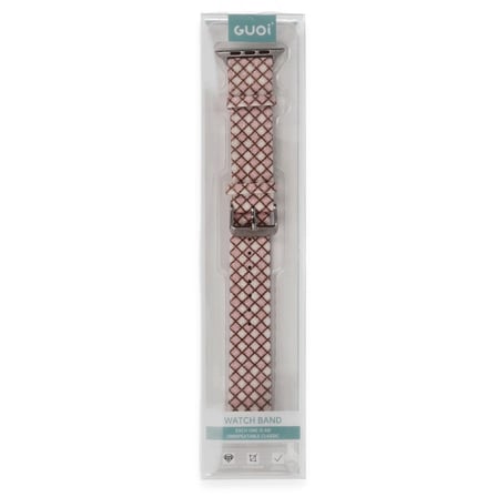 Apple Watch 42mm Karo Motif Kordon - Pembe