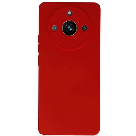 Realme 11 Pro Kılıf Nano İçi Kadife Silikon - Kırmızı