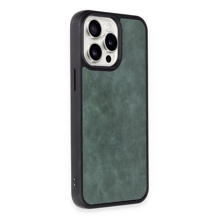 Apple İphone 14 Pro Max Kılıf Aras Deri Kapak - Koyu Yeşil