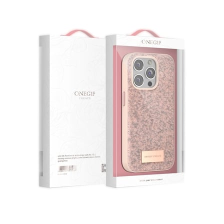 Onegif Apple İphone 15 Bright Simli Kapak - Gold