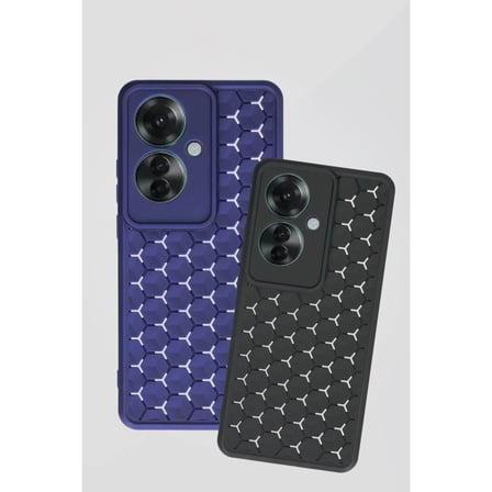Oppo Reno 11f Kılıf Petek Silikon Kapak - Kırmızı