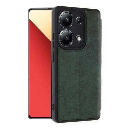 Xiaomi Uyumlu Redmi Note 13 4g Kılıf Flip Cover - Koyu Yeşil