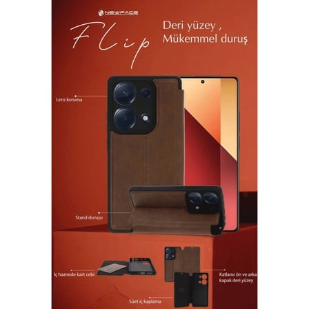 Samsung Galaxy A35 5g Kılıf Flip Cover - Koyu Yeşil
