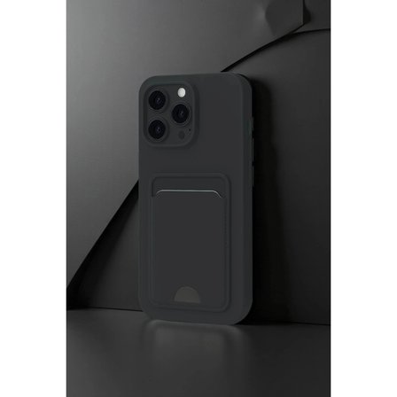 Apple İphone 16 Pro Kılıf Kelvin Kartvizitli Silikon - Koyu Yeşil