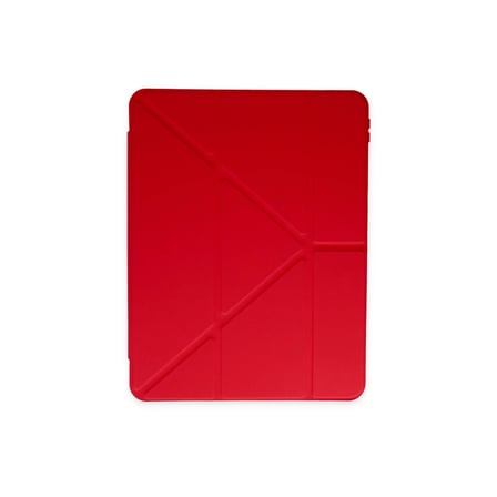 Apple İpad Pro 11 (2024) Kılıf Kalemlikli Mars Tablet Kılıfı - Kırmızı