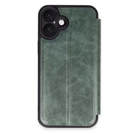 Apple İphone 16 Plus Kılıf Flip Cover - Koyu Yeşil