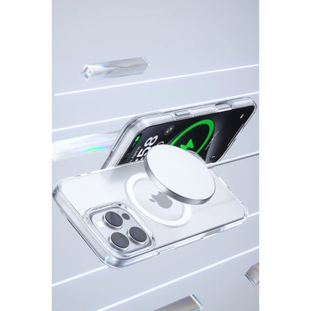 Joko Apple İphone 16 Pro Gleam Pc Sert Magsafe Kılıf - Şeffaf-siyah