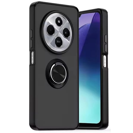 Xiaomi Redmi 14c Kılıf Montreal Yüzüklü Silikon Kapak - Siyah