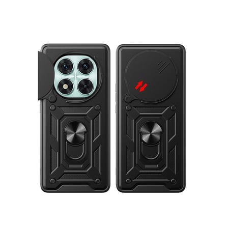 Xiaomi Redmi Note 14 Pro 4g Kılıf Pars Lens Yüzüklü Silikon - Siyah