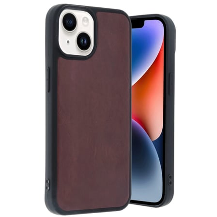 Apple İphone 14 Kılıf Aras Deri Kapak - Bordo