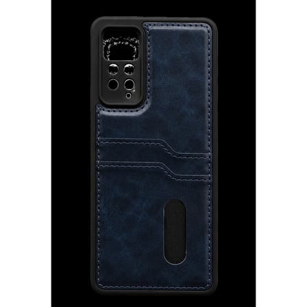 Xiaomi Redmi Note 12 Pro 4g Kılıf Sara Kartvizitli Deri Kılıf - Lacivert