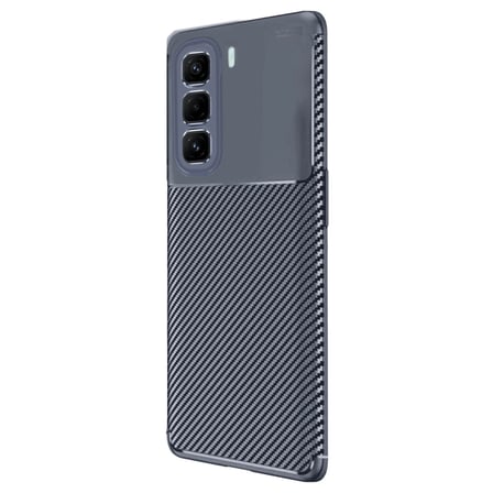 İnfinix Hot 50 4g Kılıf Auto Focus Karbon Kapak - Lacivert